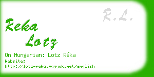 reka lotz business card